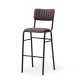 Bourbon Vintage Style Faux Suede Bar Stool